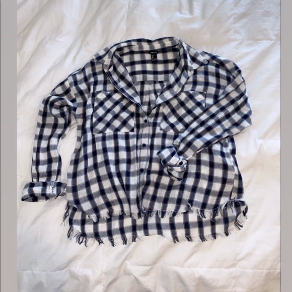 Cropped fringed flannel - Picture 1 of 1